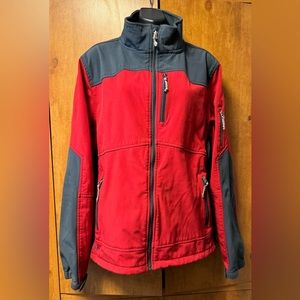 Black Diamond Mens Fleece Jacket Medium Ski Double Diamond Technical Soft Shell